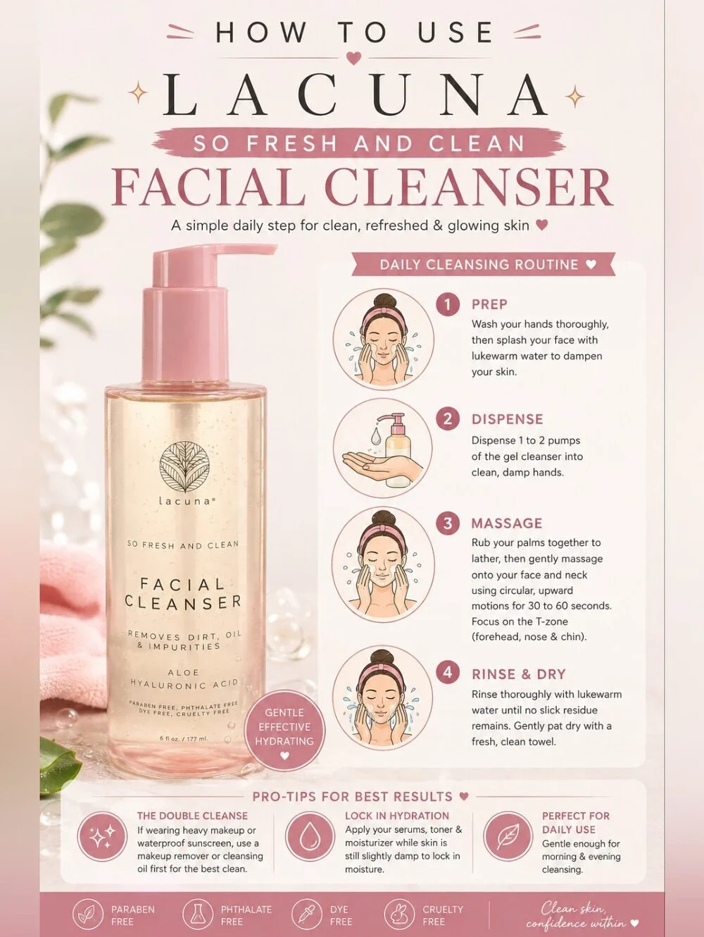 Lacuna So Fresh and Clean Facial Cleanser - NEW